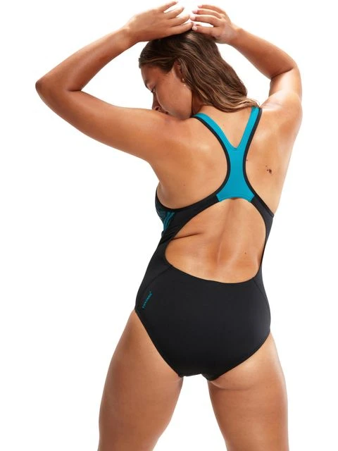 Speedo Laneback One Piece - Aquarium/Miami Lilac - Image 4