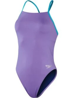 Speedo Lattice Back One Piece - Miami Lilac/Aquarium