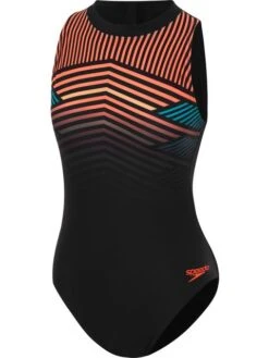 Speedo Hydrasuit One Piece - Black/Siren Red