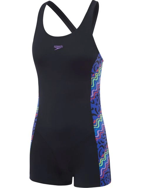 Speedo Leaderback Legsuit - Miami Lilac/Beautiful Blue