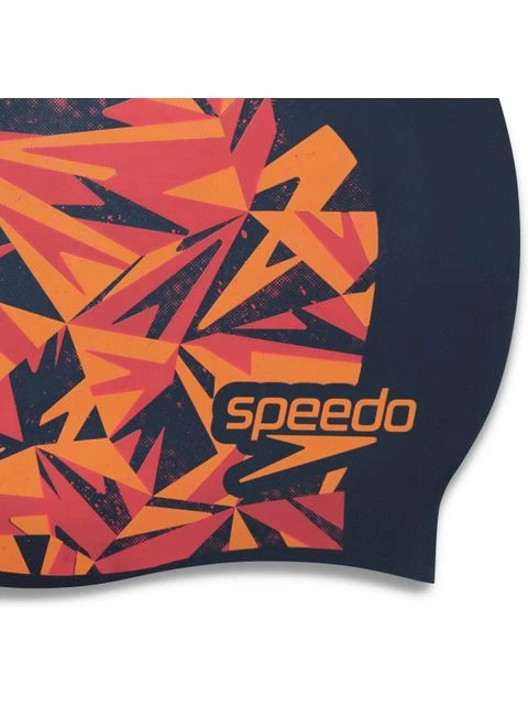 Speedo Boom Junior Swim Cap - Papaya Punch/Siren Red - Image 3