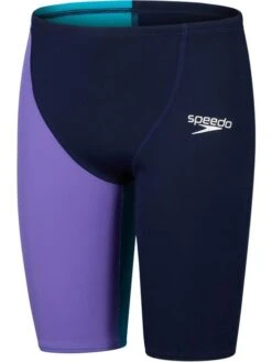 Speedo Fastskin Junior Endurance+ High Waisted Jammers - Navy/Aquarium/Miami Lilac
