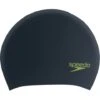 Speedo Junior Long Hair Swim Cap - Black/Acid Green