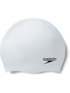 Speedo Plain Moulded Swim Cap - White Pearlescent