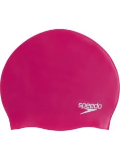 Speedo Plain Moulded Swim Cap - Pink