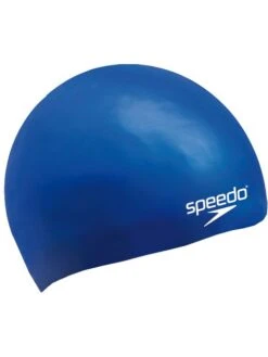 Speedo Junior Plain Moulded Swim Cap - Royal