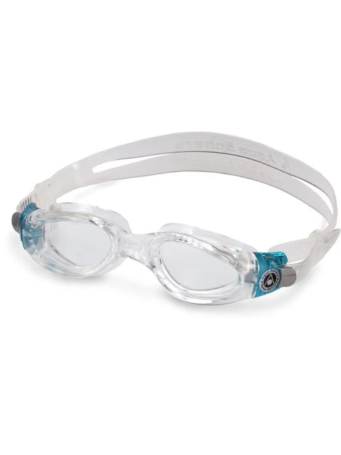Aqua Sphere Kaiman Compact Clear Goggles - Clear & Turquoise