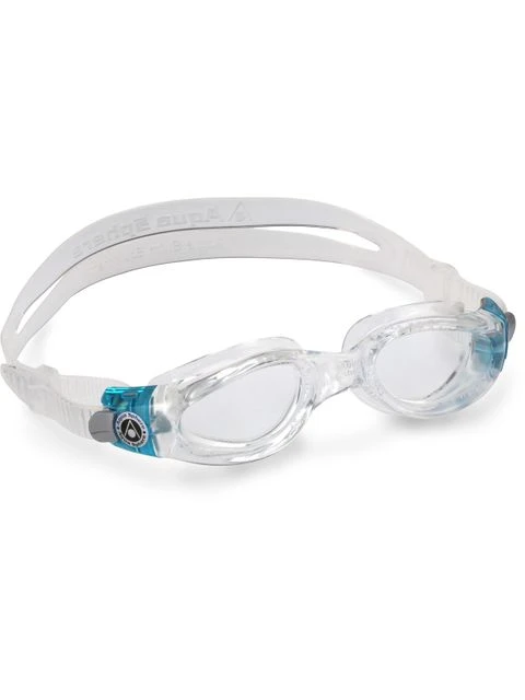 Aqua Sphere Kaiman Compact Clear Goggles - Clear & Turquoise - Image 3