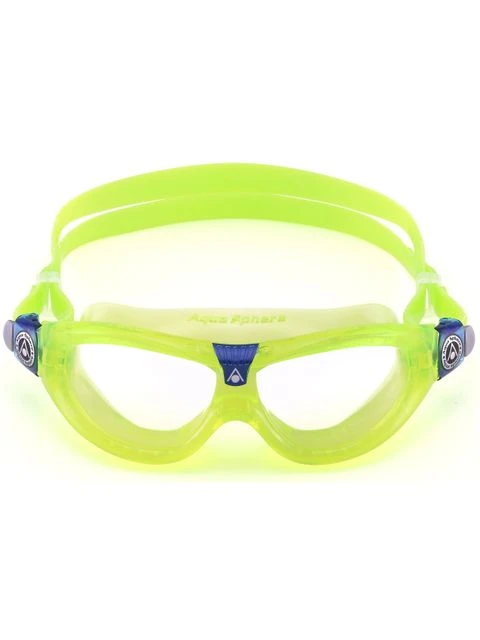 Aqua Sphere Seal Kid 2.0 Clear Swim Mask - Lime - Image 2