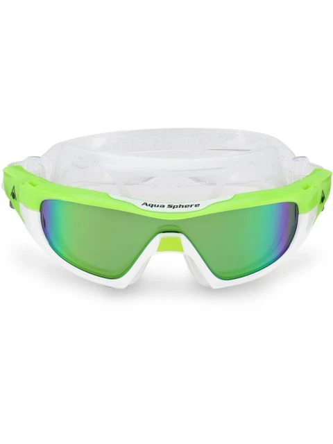 Aqua Sphere Vista Pro Titanium Mirror Goggles - Green & White - Image 2