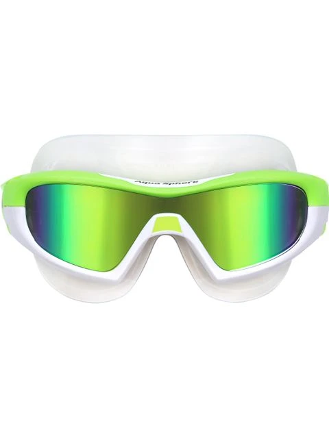 Aqua Sphere Vista Pro Titanium Mirror Goggles - Green & White - Image 3