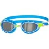 Zoggs Predator Titanium Goggles Small Fit - Smoke/Green/Silver/Blue