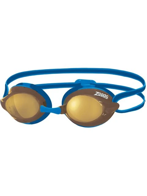 Zoggs Racespex Rainbow Mirror Goggles - Mirrored Gold/Navy/Blue