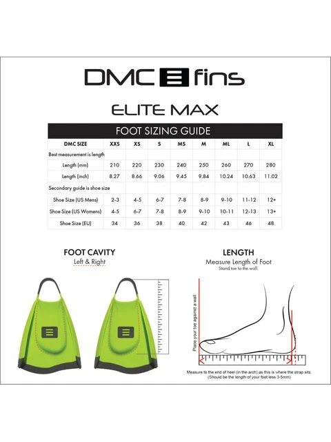 DMC Fins Elite Max Fins - Fluoro/Charcoal - Image 4