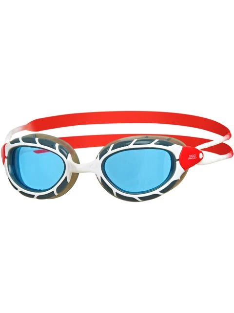 Zoggs Predator Goggles - Blue Tint/White/Red