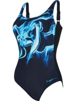 Zoggs Adjustable Scoopback One Piece - Ocean Smoke