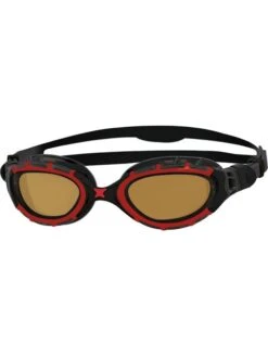 Zoggs Predator Flex Polarized Ultra Goggles Small Fit - Copper/Red/Black