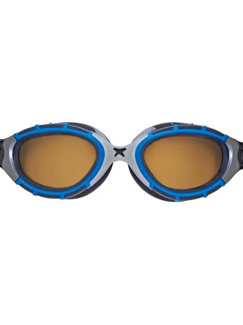 Zoggs Predator Flex Polarized Ultra Reactor Goggles - Copper/Blue/Silver - Image 2