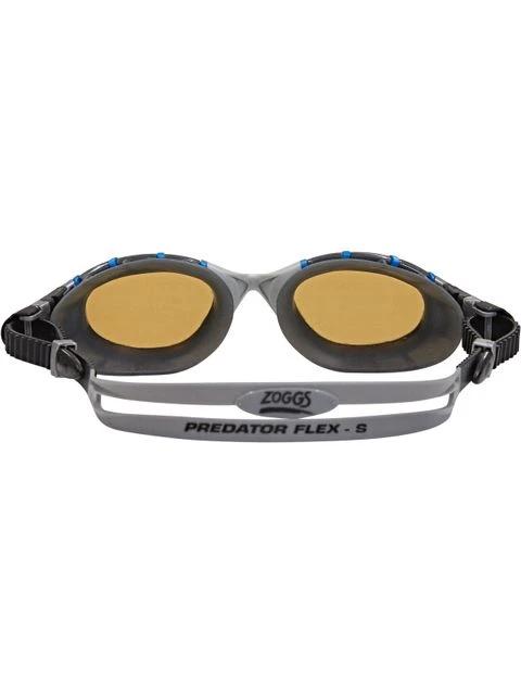 Zoggs Predator Flex Polarized Ultra Reactor Goggles Small Fit - Copper/Blue/Silver - Image 3