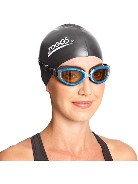 Zoggs Predator Flex Polarized Ultra Reactor Goggles Small Fit - Copper/Blue/Silver - Image 9